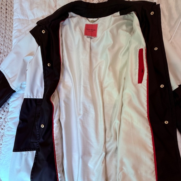 Women’s KATE SPADE Colorblock trench coat rain jacket- Size XL - Picture 10 of 11